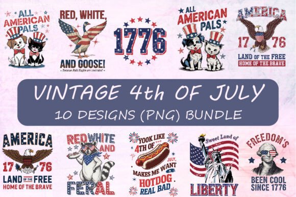4th of July Vintage PNG Bundle Design: A Designer's Guide