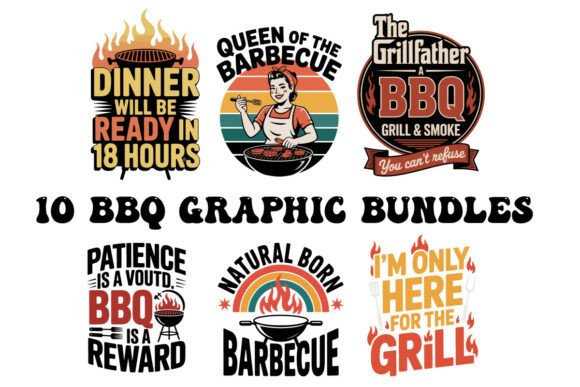 BBQ King Bundle: 10 Grilling Shirt Designs for Creative Projects