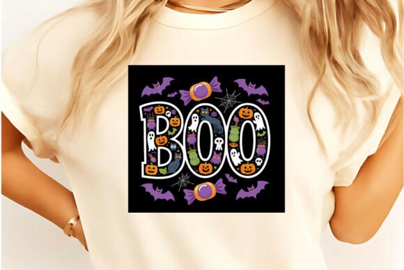 Boo! Spooky Halloween T-Shirt Design for Crafts