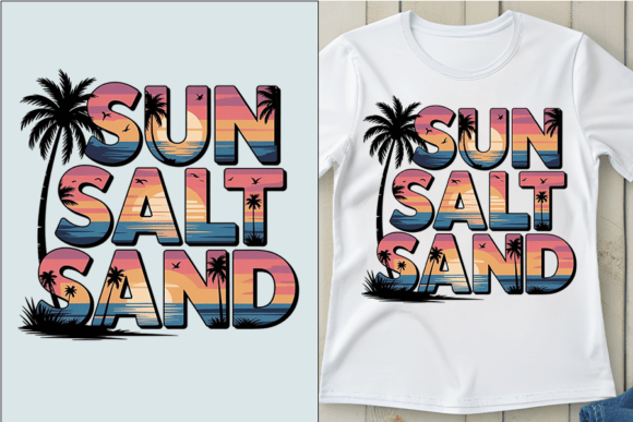 Capture Summer's Essence: Sun Salt Sand Typography Design