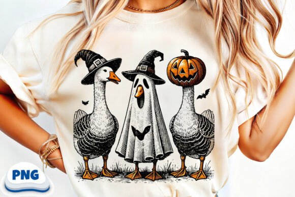 Creative Asset Spotlight: The Boo Ghost Goose T-shirt Design
