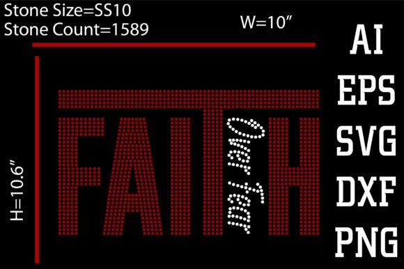 Faith Over Fear Rhinestone Design: A Bold Visual Asset