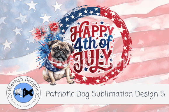 Fourth of July Dog Design 5: A Patriotic Creative Asset