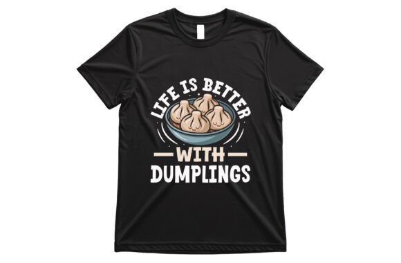Funny Dumpling T-Shirt Design: A Tasty Asset for Visual Branding