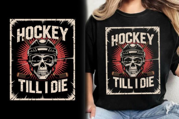 Hockey Till I Die Skull Vector Design: A Graphic Designer's Asset