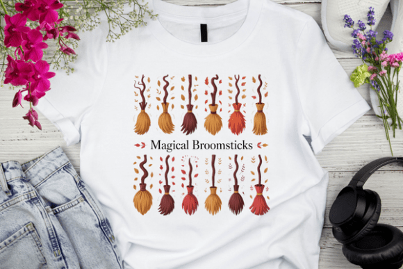 Magical Broomsticks: A Whimsical Design for Creative Projects