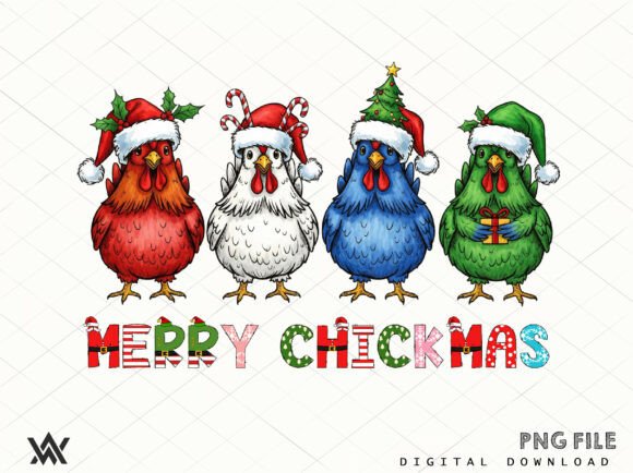 Merry Chickmas Png Design: Festive Creative Assets