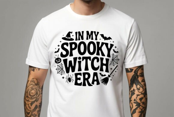 Spooky Witch Era Halloween Design: A Vintage Graphic Resource