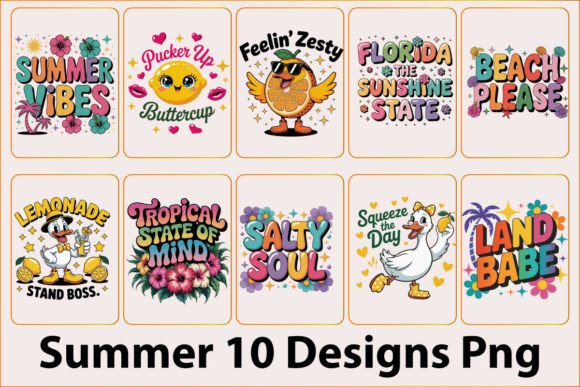 Summer Funny PNG Design Bundle: High-Quality Creative Assets