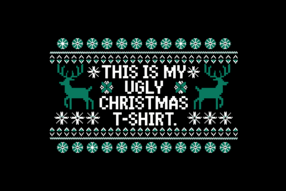 Ugly Christmas T-shirt Design: A Festive Vector Asset