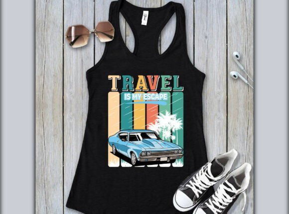 Vibrant Travel Car Design: A Colorful Illustration for Dynamic Projects